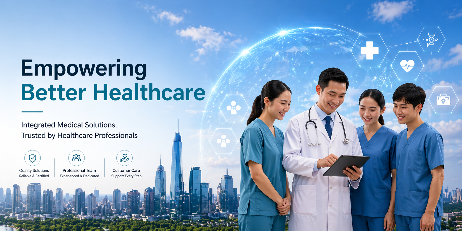 SMP medical team with integrated healthcare technology background